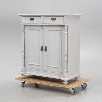 A painted cabinet, late 19th Century.