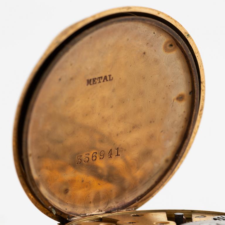 Pocket watch, 18K gold, 33 mm.