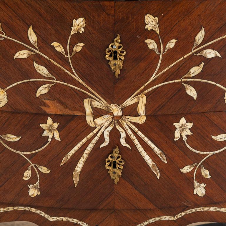 A rococo secretaire, 18th century.