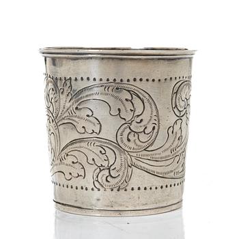 Johan Peter Olsen Rust, bägare, silver, Trondheim, Norge 1762.