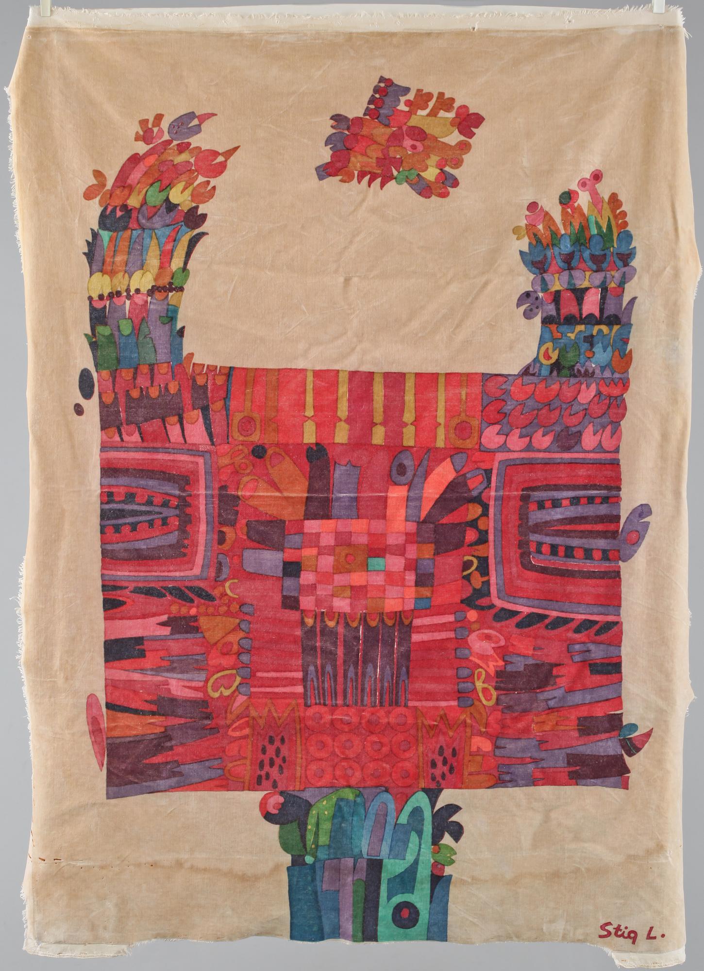 TEXTIL, Stig Lindberg, 1960-tal, 126x96 cm.