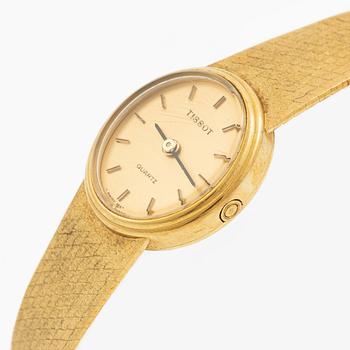 Tissot, 18K guld, armbandsur, 17,5 mm.