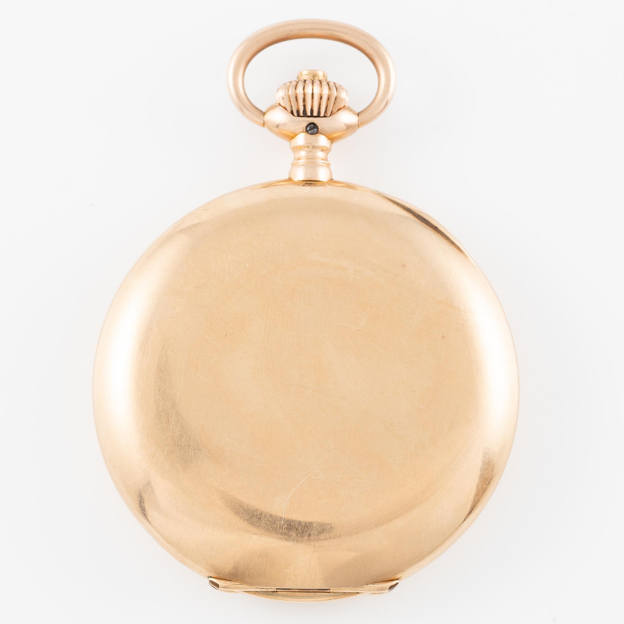 IWC, pocket watch, hunter, 53 mm.