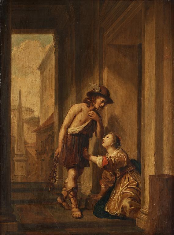 Jan de Bray (de Braij), Mercury and Aglauros at the door of Herse's chamber.