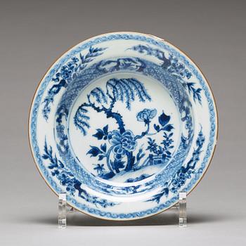 A matched set of 12 blue and white dessert dishes, Qing dynasty, 18th Century.