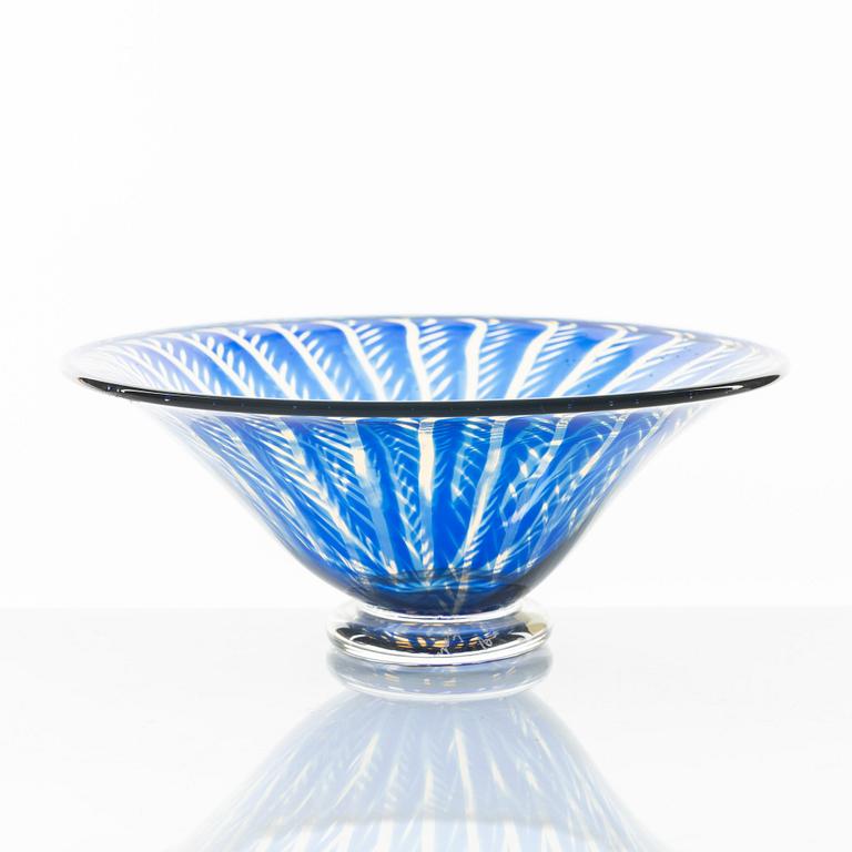 Edward Hald, a signed glass bowl, Orrefors.