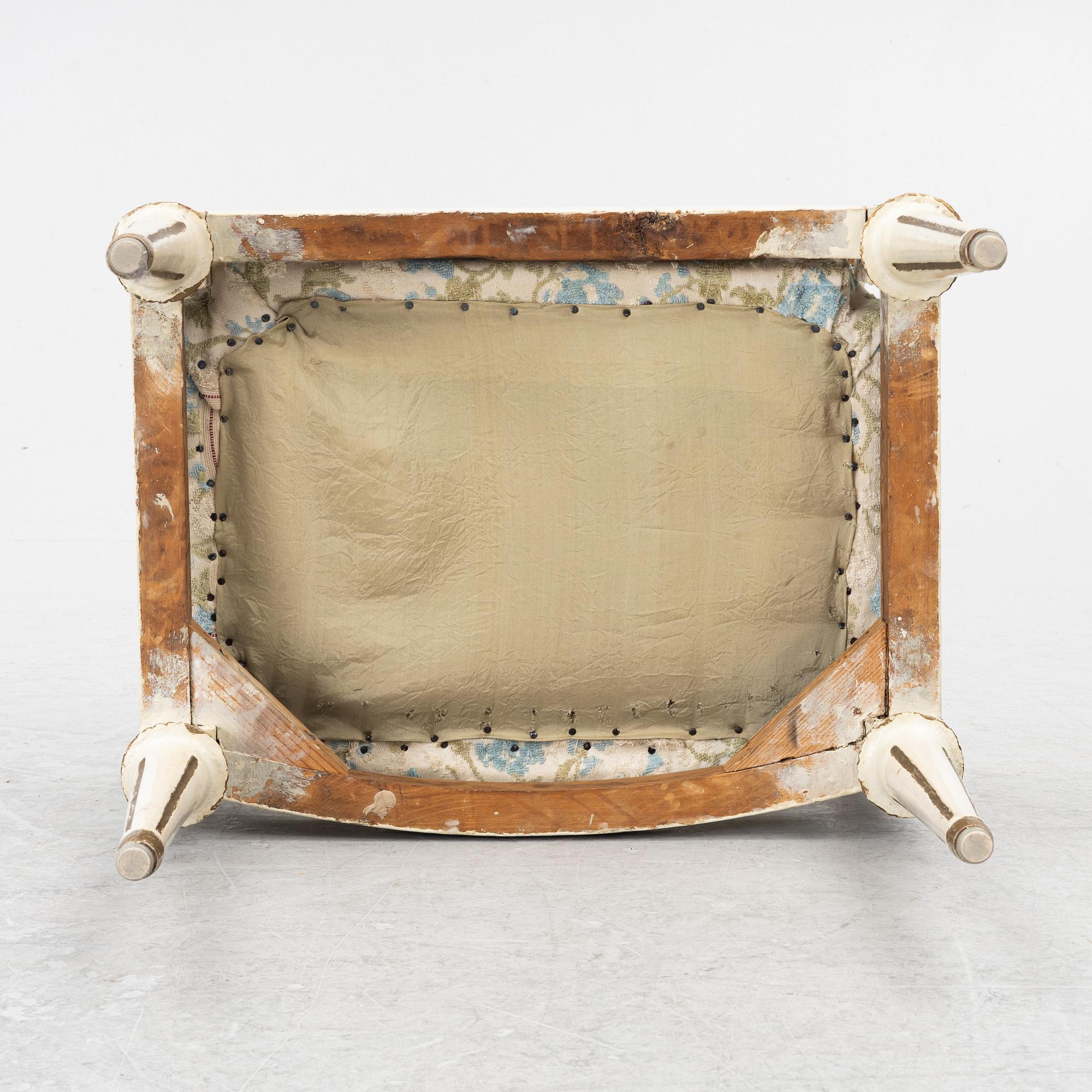 A late-Gustaivan stool, Swedn, around 1800.
