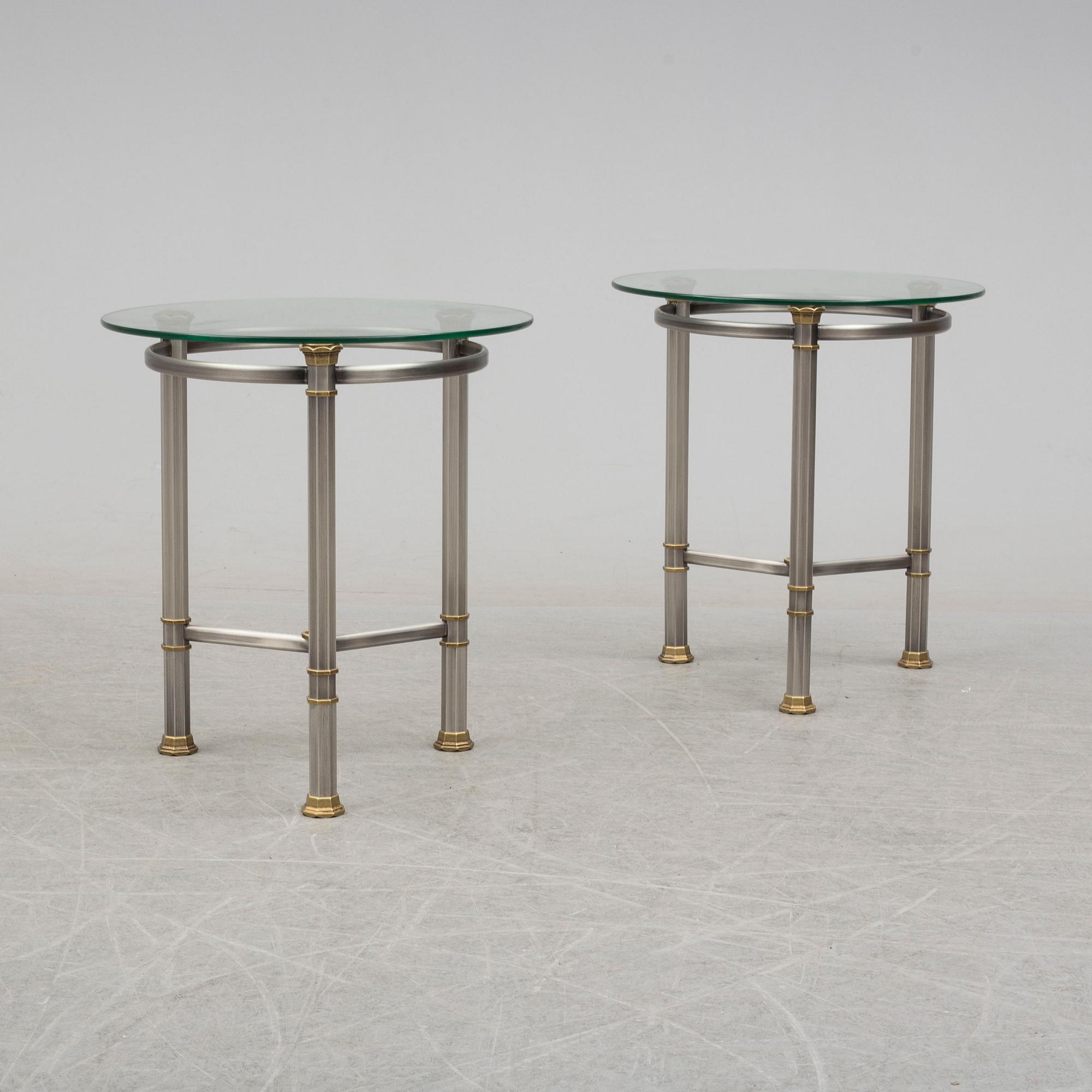 SIDOBORD/LAMPBORD, ett par, 1900-talets slut.