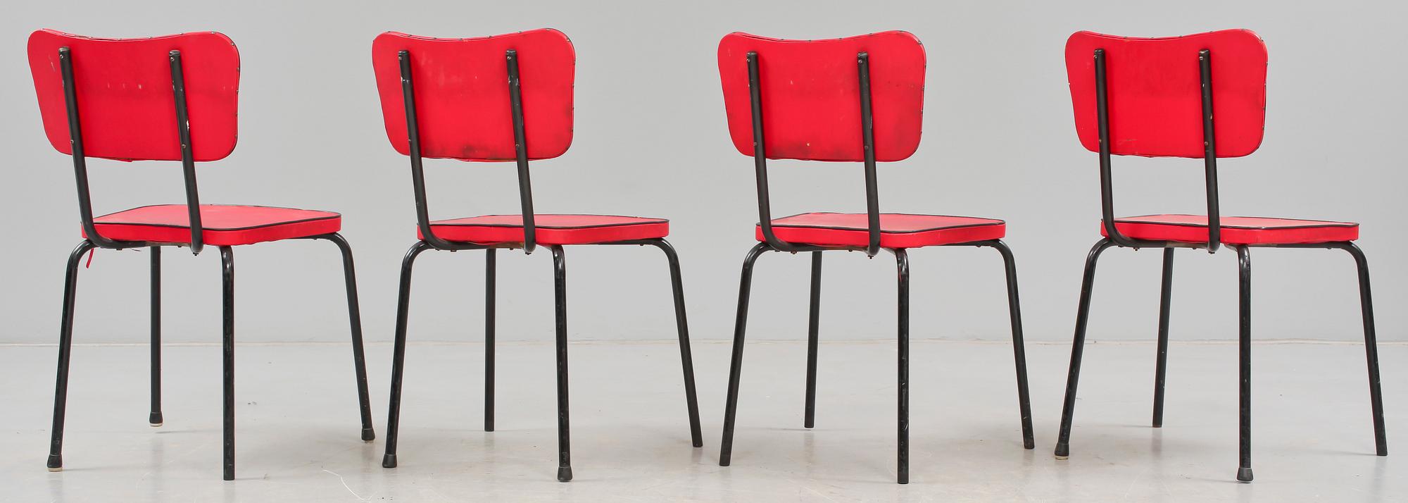 STOLAR, 4 st samt PALL, 1900-talets mitt.