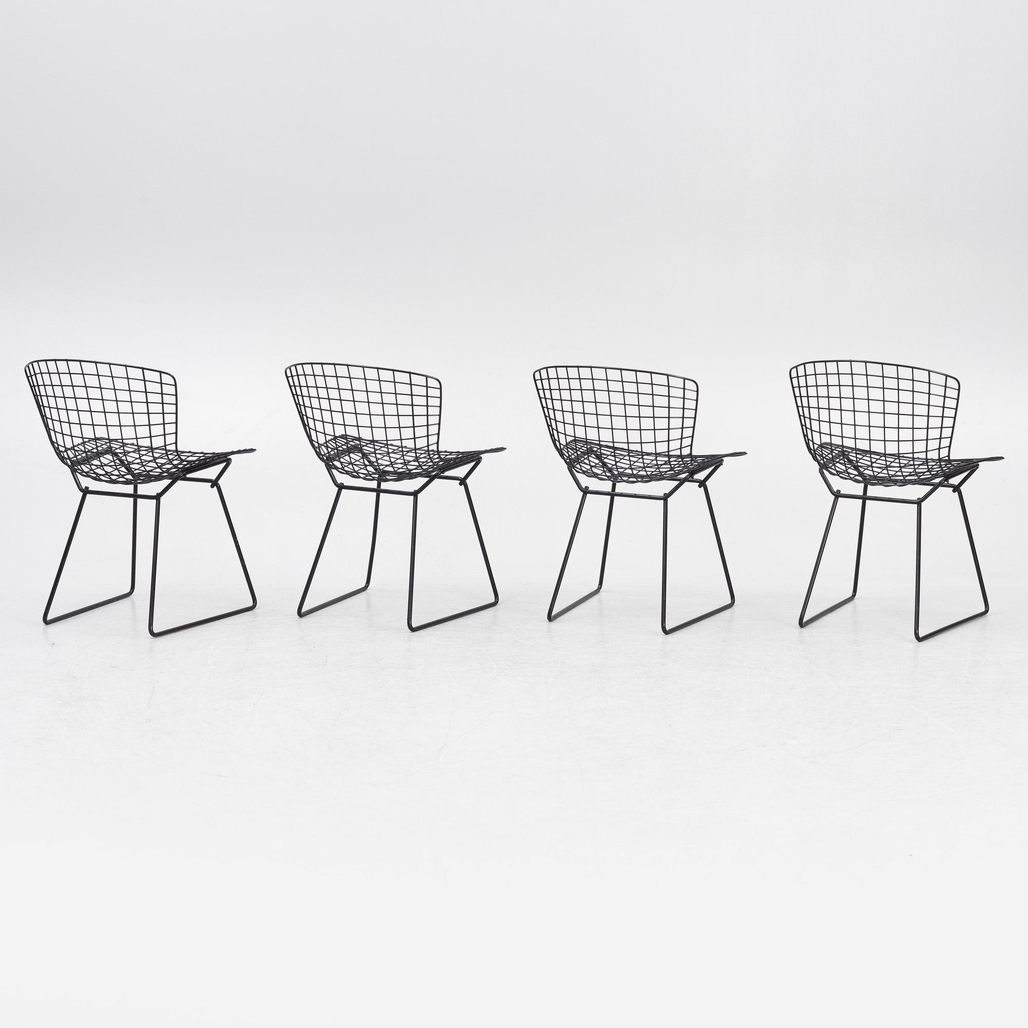 Harry Bertoia, four "Sidechair", 1960/70's.