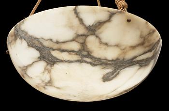TAKLAMPA, alabaster, 1920-tal. H ca 70.