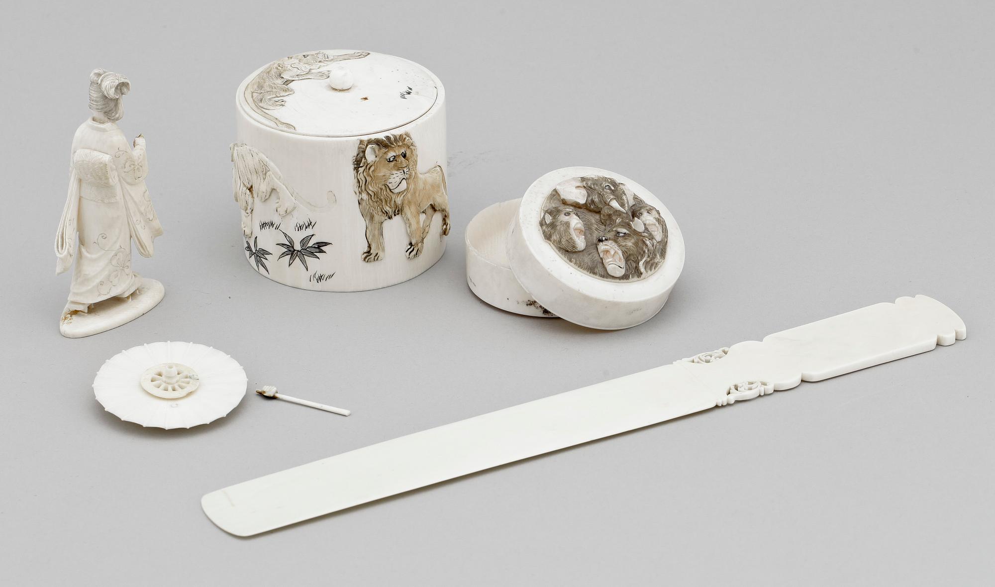PARTI BENFÖREMÅL, 4 delar, orientaliskt, 1900-tal.