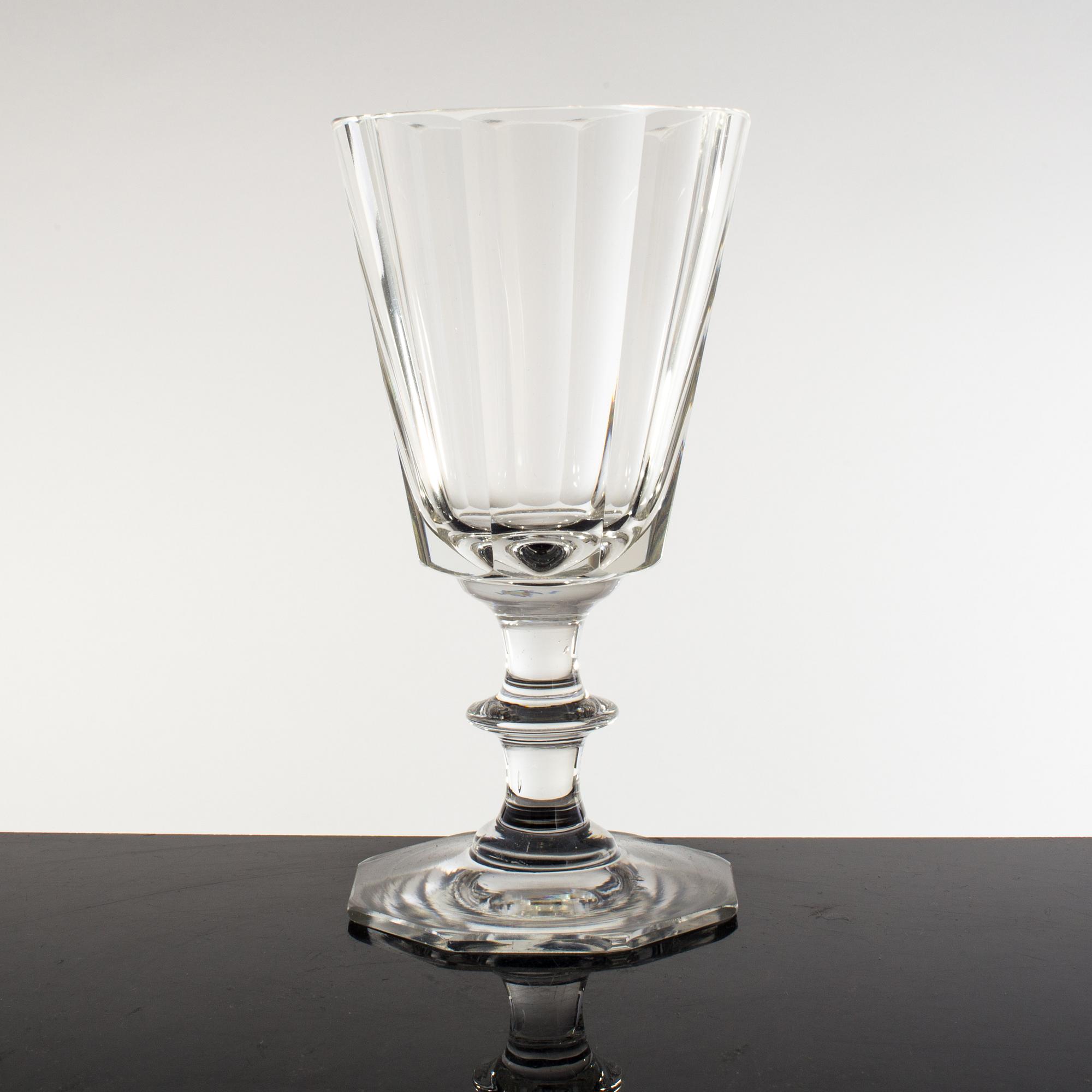 A set of 11 wine glasses, late 19th century.