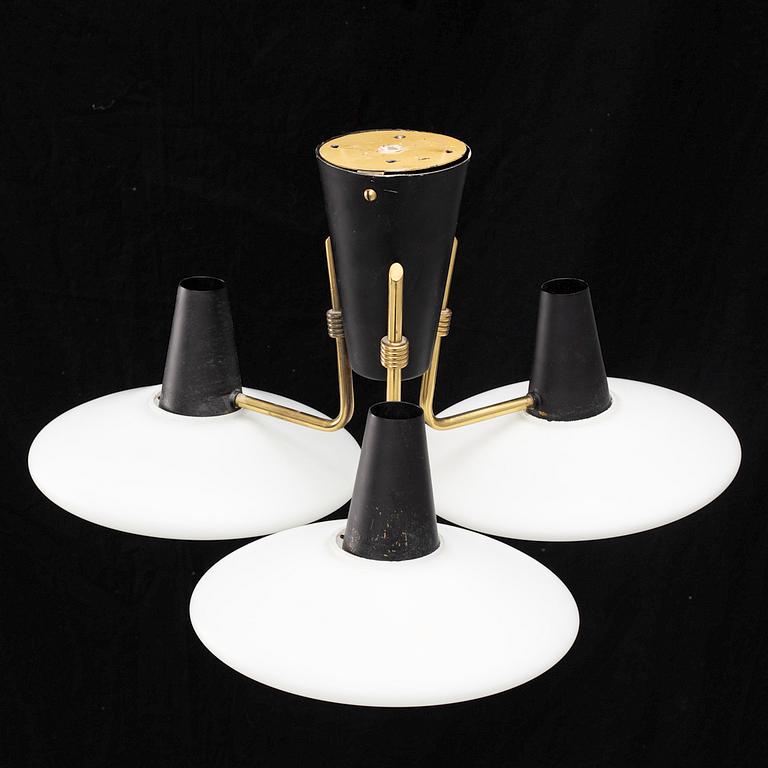 A model 'ER113/3' ceiling light, Itsu, 1950's.