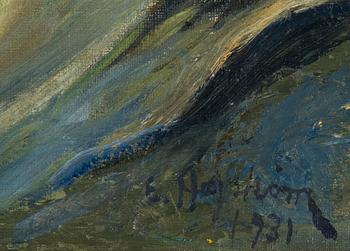 Emil Hagström, olja på duk, signerad och daterad 1931.