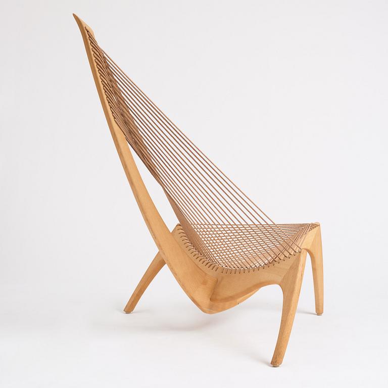 Jørgen Høvelskov, an ash 'Harp Chair', Denmark, post 1963.