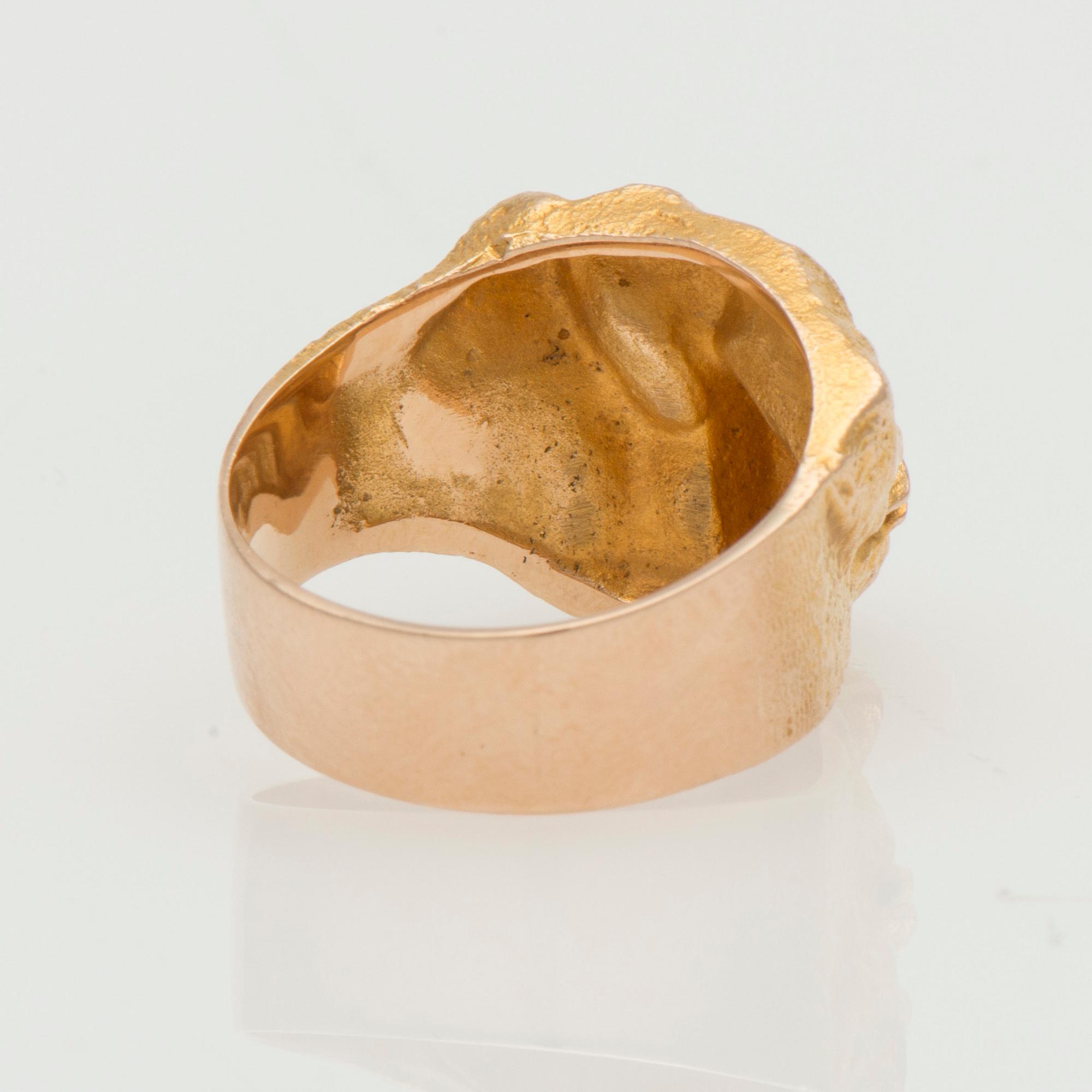 RING, Björn Weckström, Lapponia 1972. 14K guld.