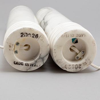 A pair of alabaster table lights, Italy, 1960's.