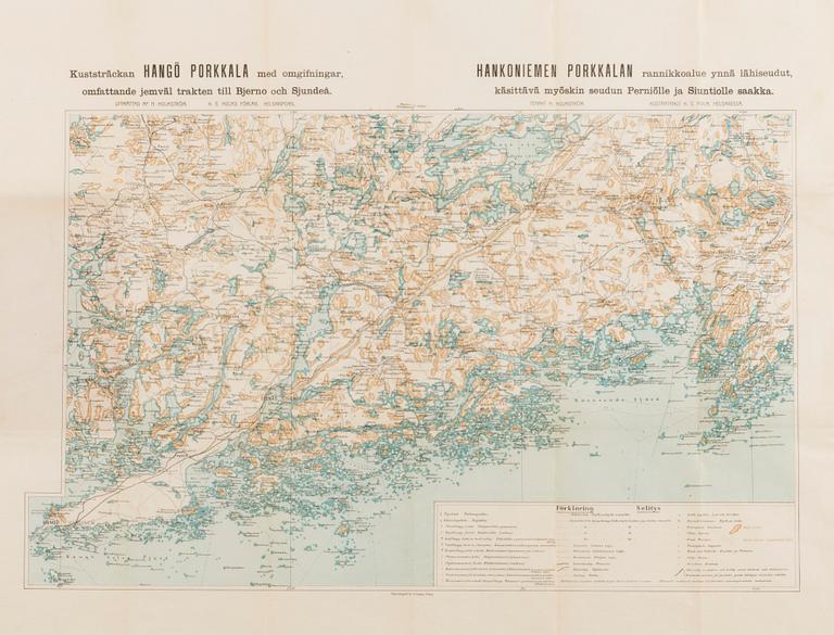 MAP, Foto-Litografi G.Arvidsson, K.E. Holm, Helsinki, early 20th century.