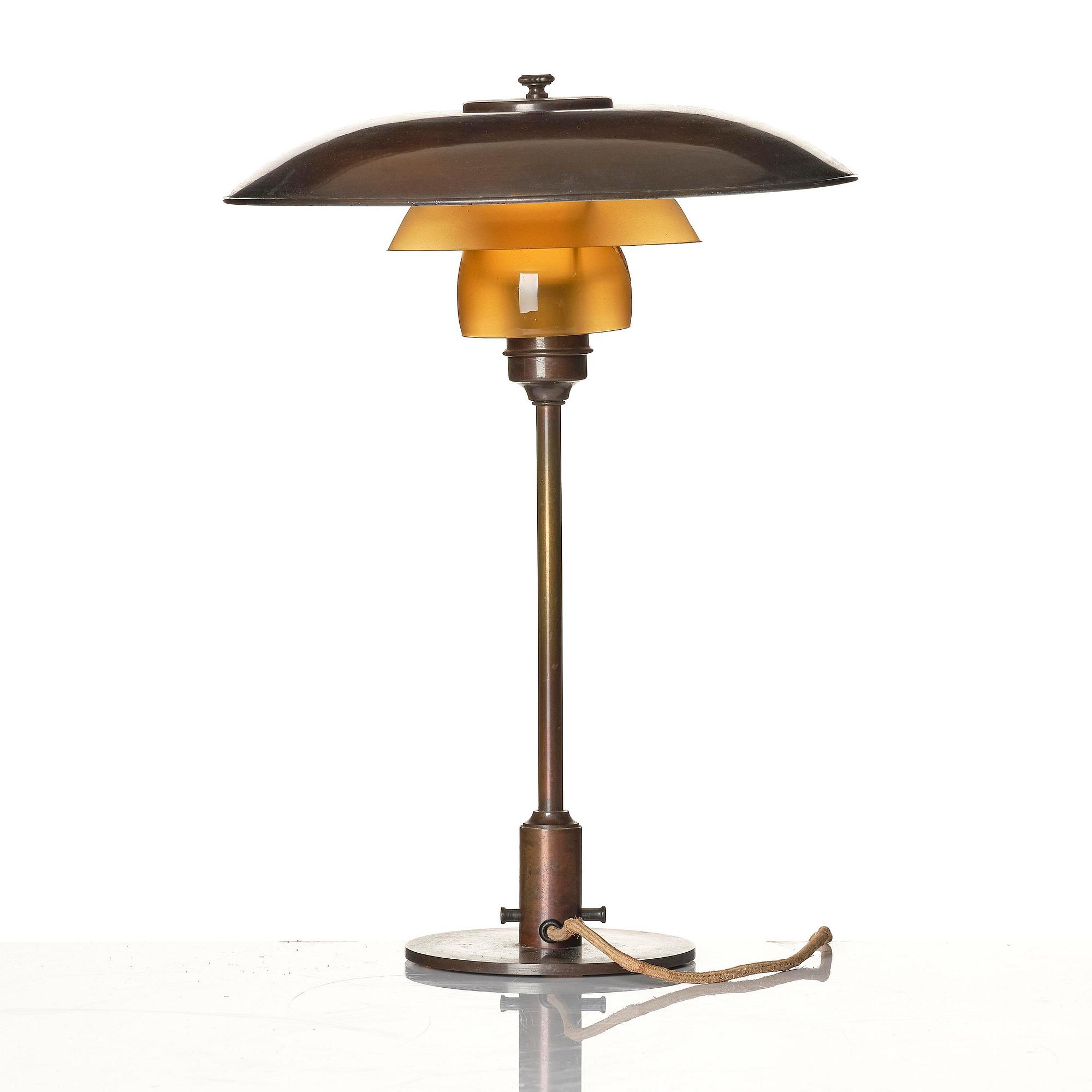 Poul Henningsen, a table lamp model "PH 3 1/2 - 2 1/2", Louis Poulsen, Denmark, ca 1928-32.