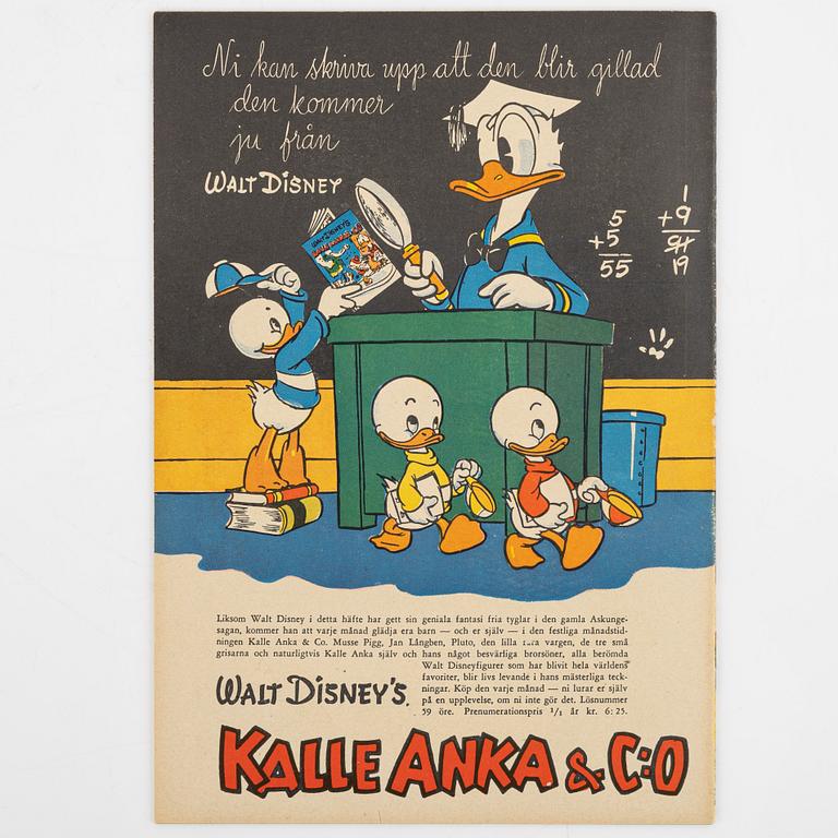 3 magazines including "Walt Disney's askungen" Nr 11 B, November 1950.