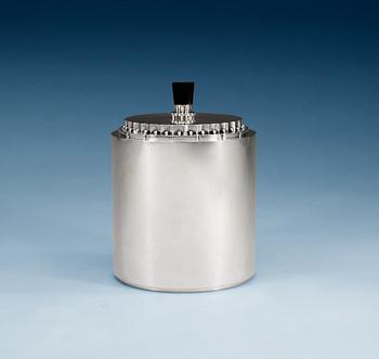 574. A Georg Jensen sterling lidded jar, Copenhagen 1945-77, sterling, design nr 530.