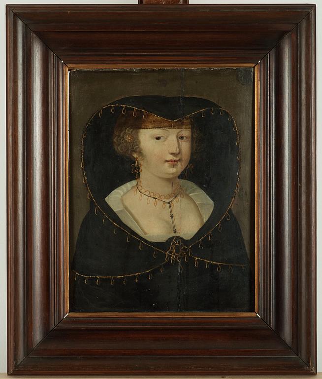 Unknown artist 17th Century. Lady in a black cape.