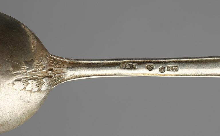SKEDAR, 3+4+3 st, silver samt BESTICKSERVIS, 29 delar, nysilver, modell "Empire", bl.a. CG Hallberg.