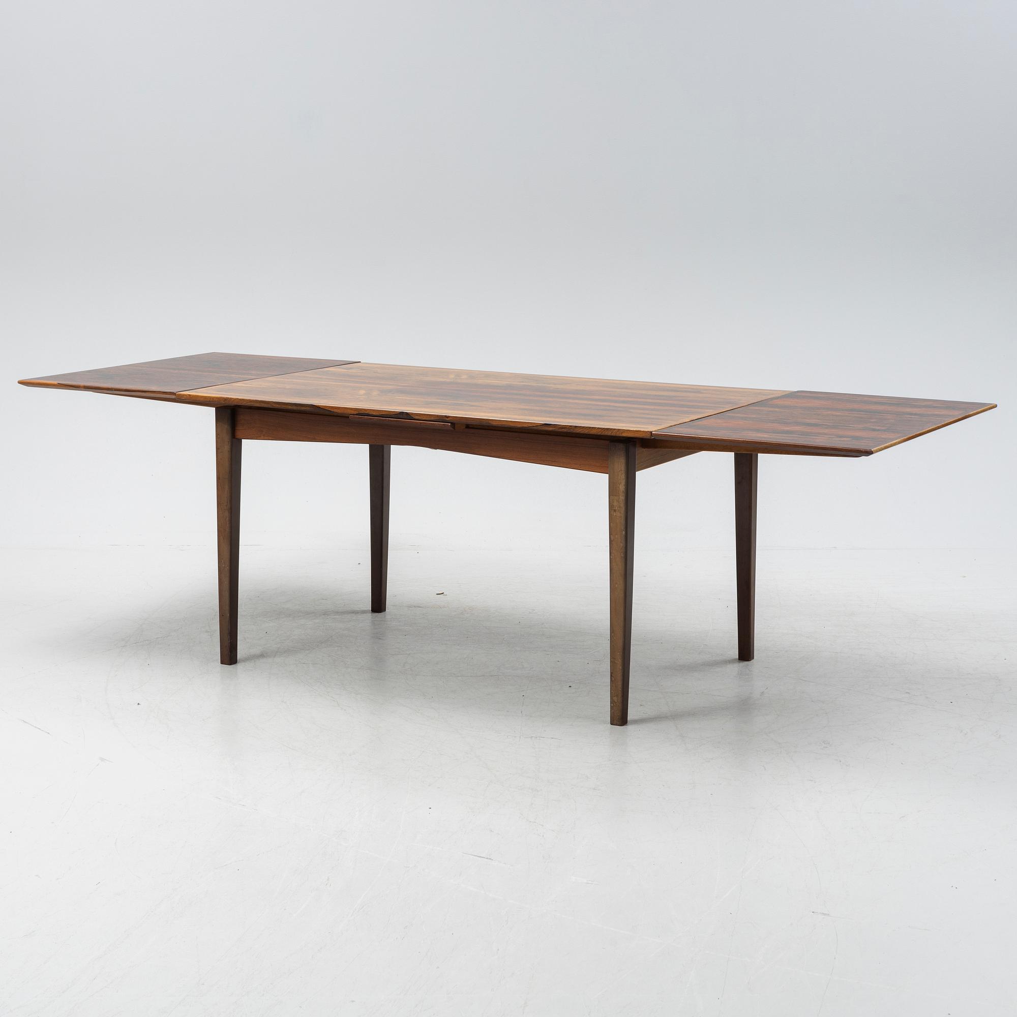 Poul Hundevad & Kai Winding, stolar 4 st, Hundevad & Co, Danmark, 1960-tal. Matbord, Danmark, 1960-tal.