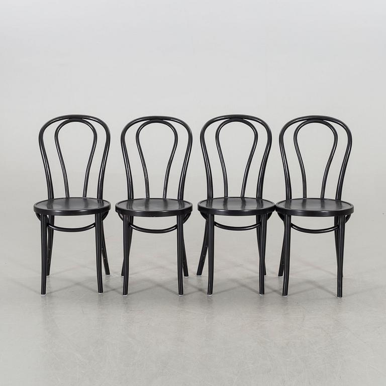 Four Thonet-style chairs, 20th century mid / latter part..