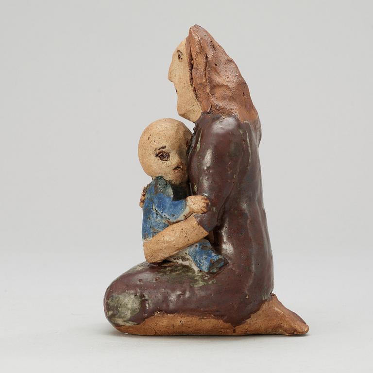 A unique Lisa Larson stoneware sculpture, Gustavsberg studio 1977.