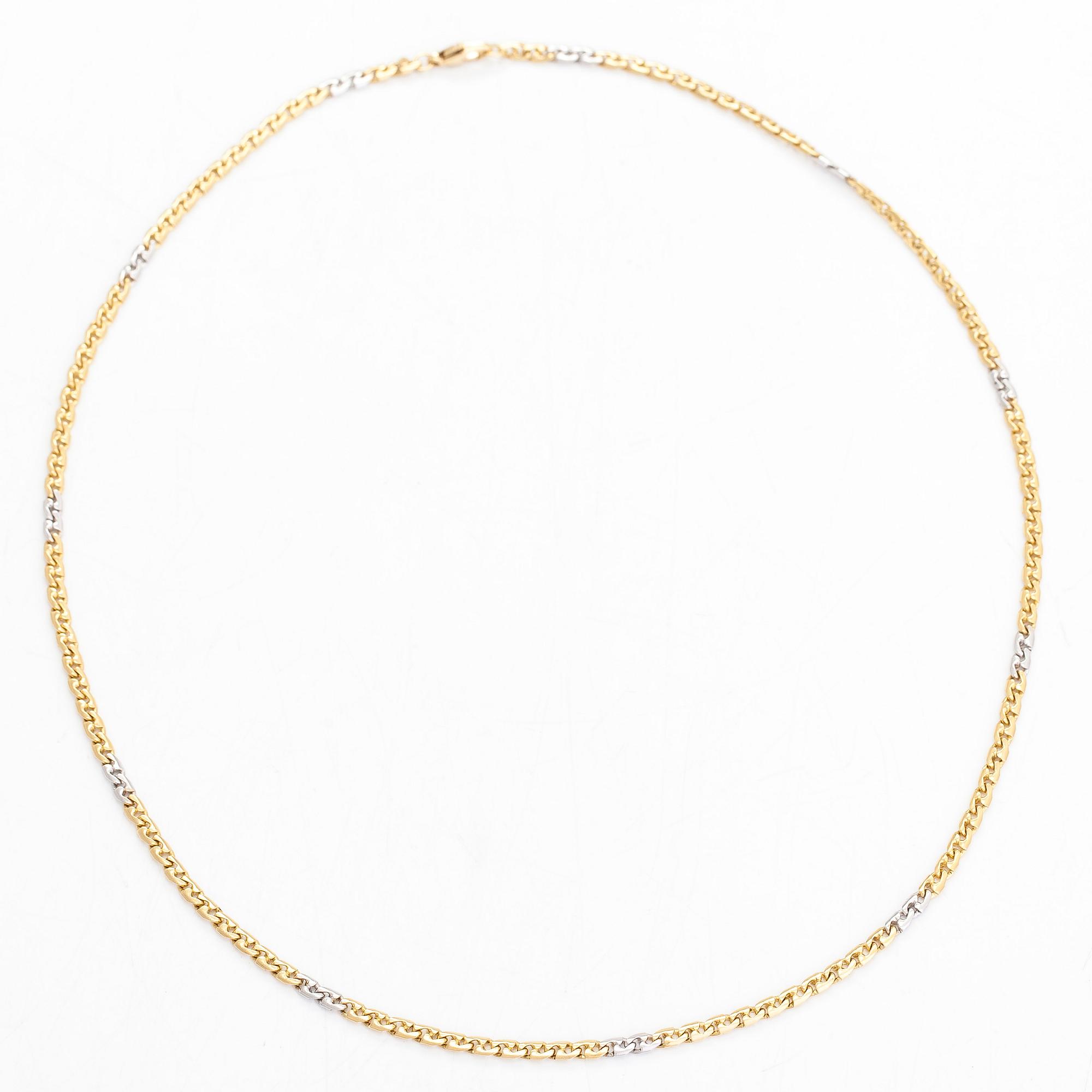 Halsband, 18K guld/vitguld.