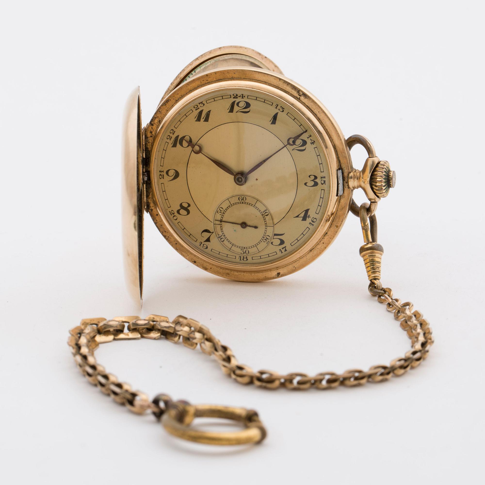 POCKET WATCH, hunting case, 49 mm,