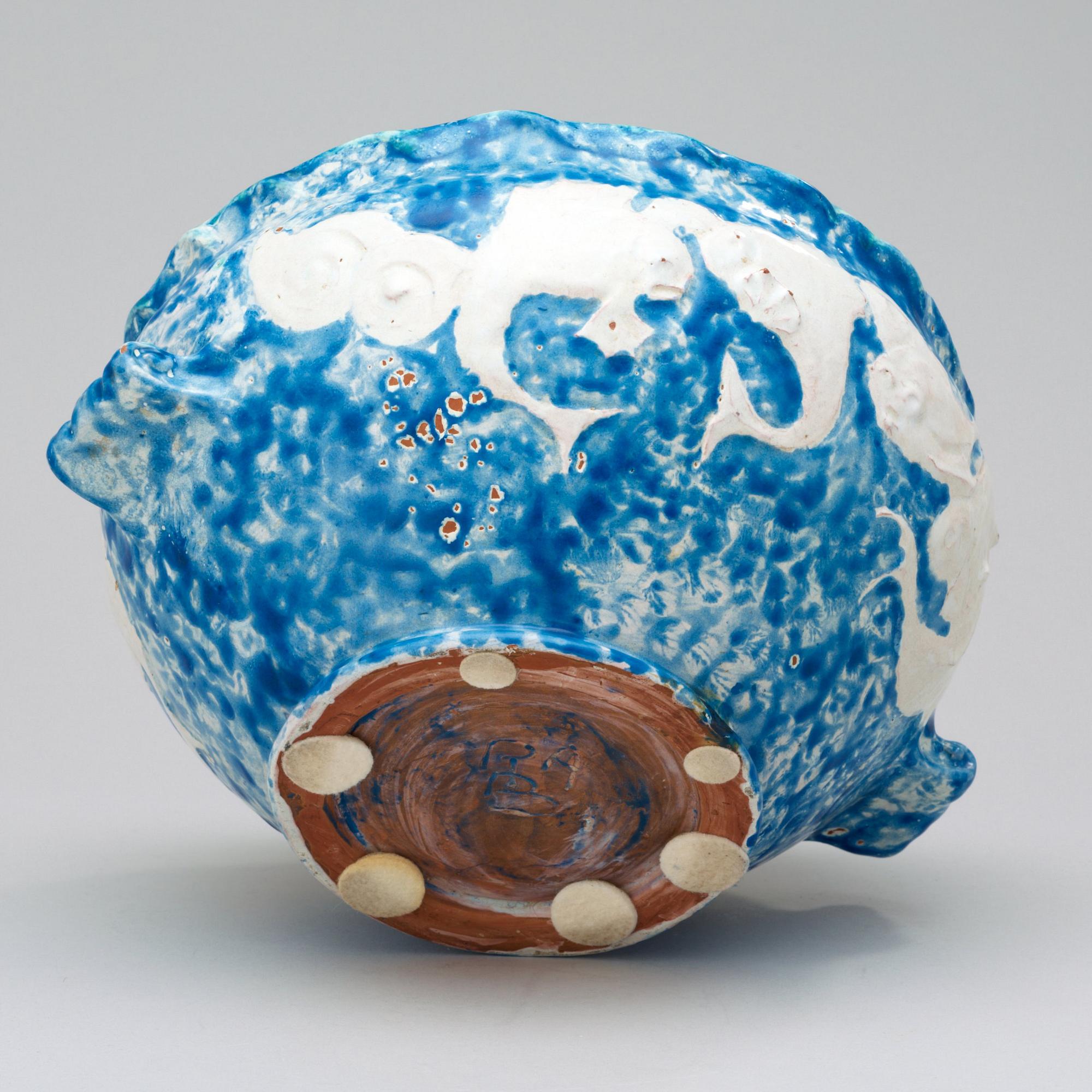 A Riborg Böving glazed ceramic jardinière, Albråten, Racken, Sweden circa 1914-20.