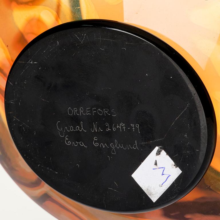 Eva Englund, a graal glass bowl, Orrefors 1979.