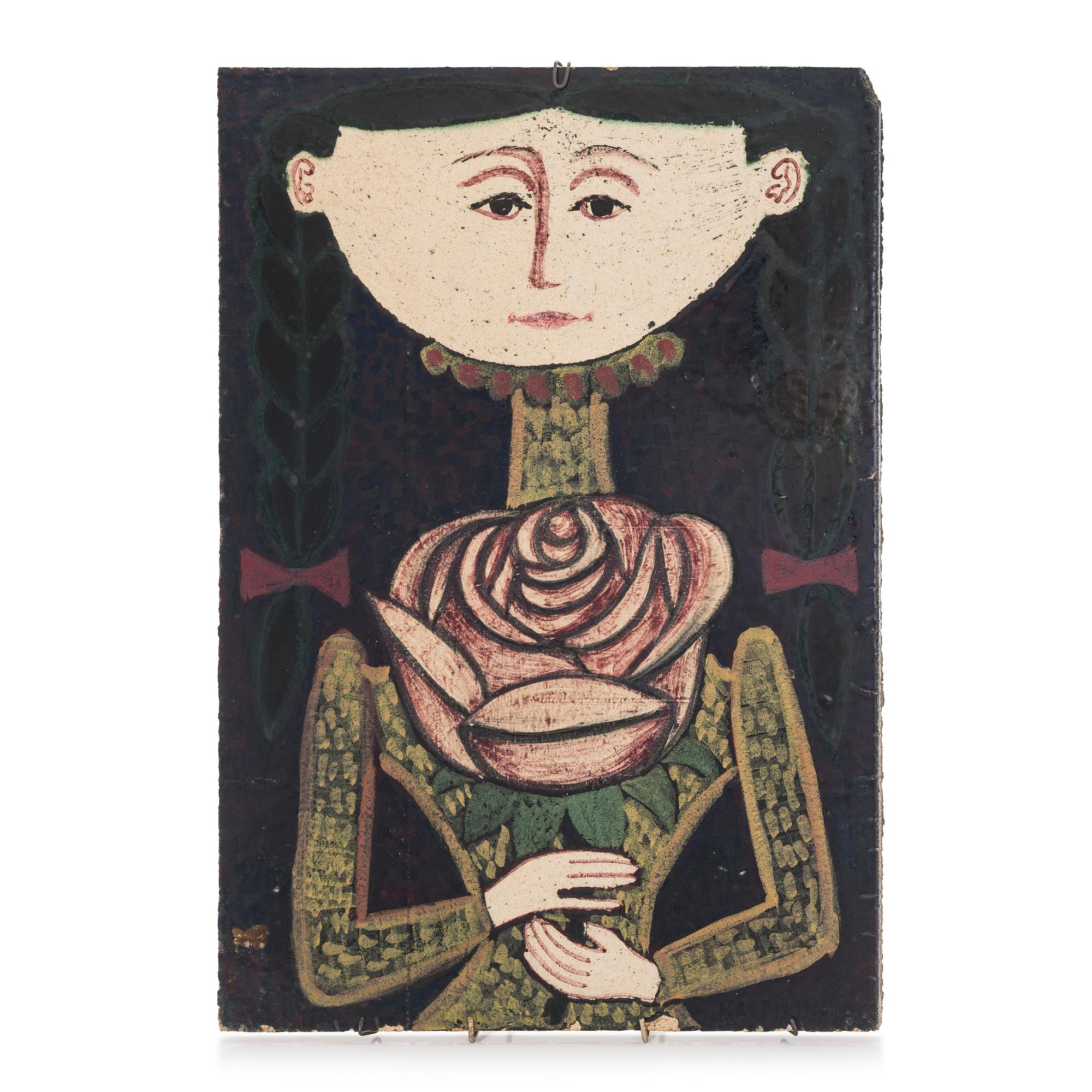 Birger Kaipiainen, reliefi, kivitavaraa, signeerattu Kaipiainen.