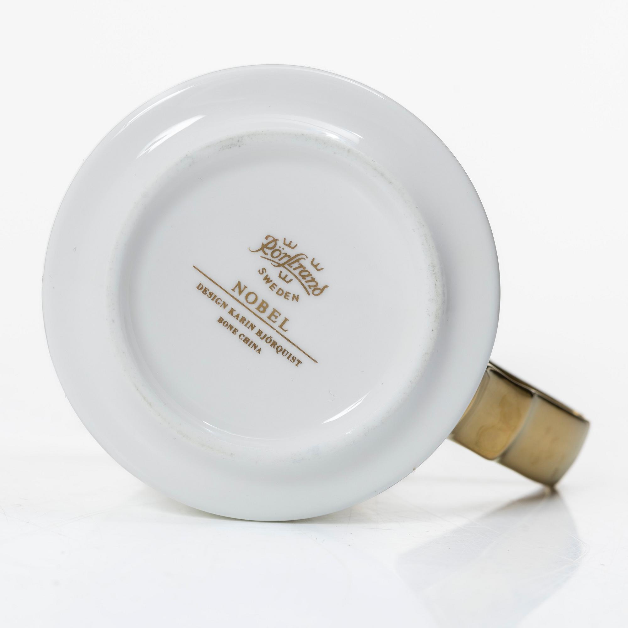 Karin Björquist, a 24 pcs  "Nobel", service, bone china, Orrefors.