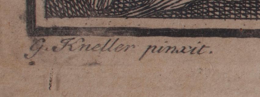 KOPPARSTICK, 2 st, efter Isaac Oliver Limner och G. Kneller, 1800-tal.