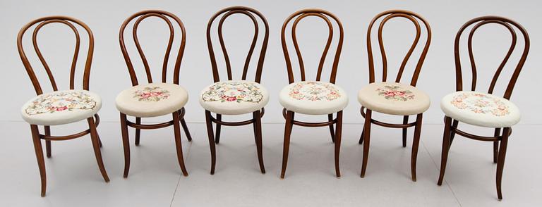 STOLAR, 6 st, Thonet, omkring år 1900.