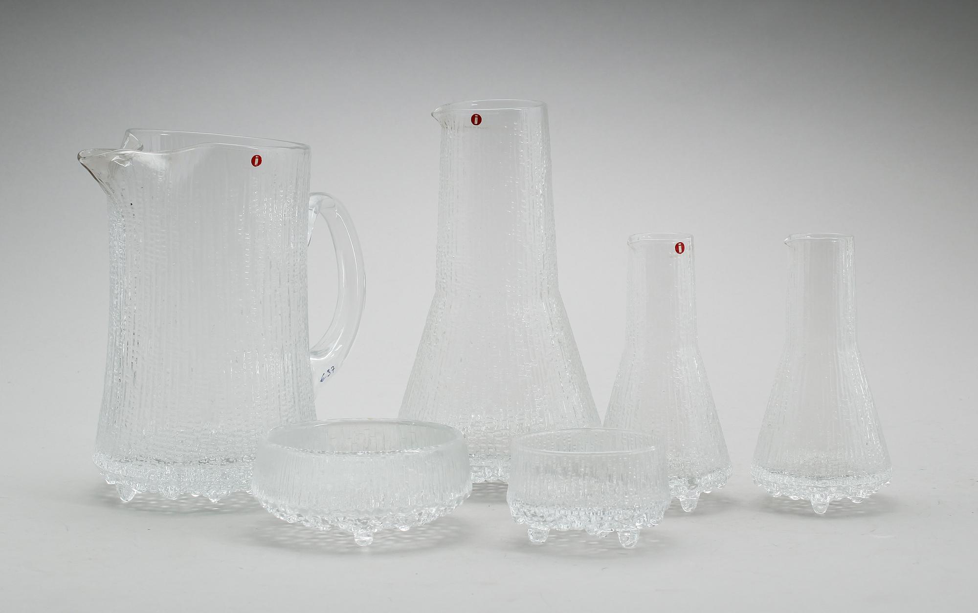 SERVISGLAS, 6 delar, "Ultima Thule", Tapio Wirkkala, IIttala.
