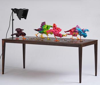 Nathalie Djurberg & Hans Berg, "A Thief Caught in the Act (Flock of Birds)".