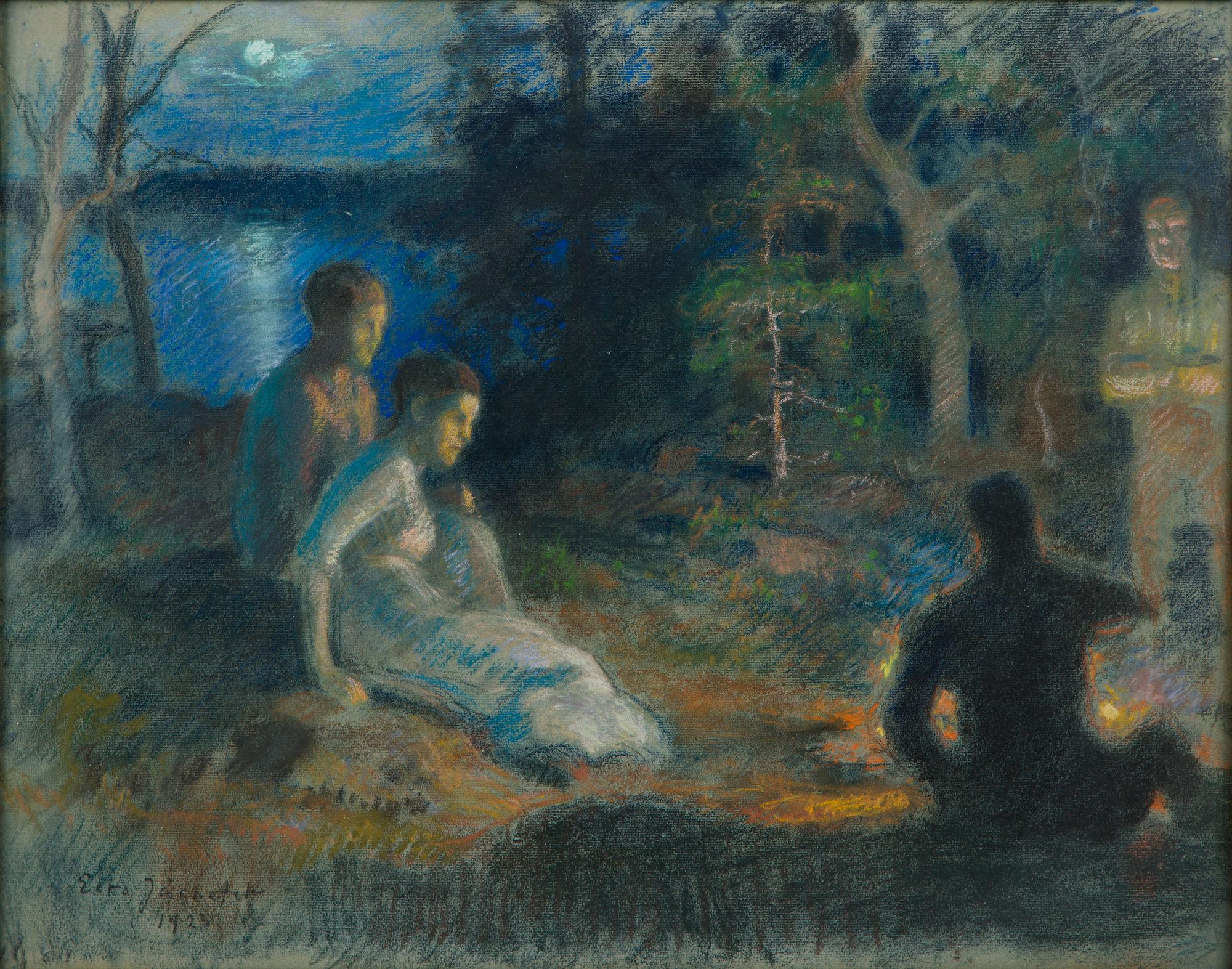 Eero Järnefelt, Seurue rannalla.