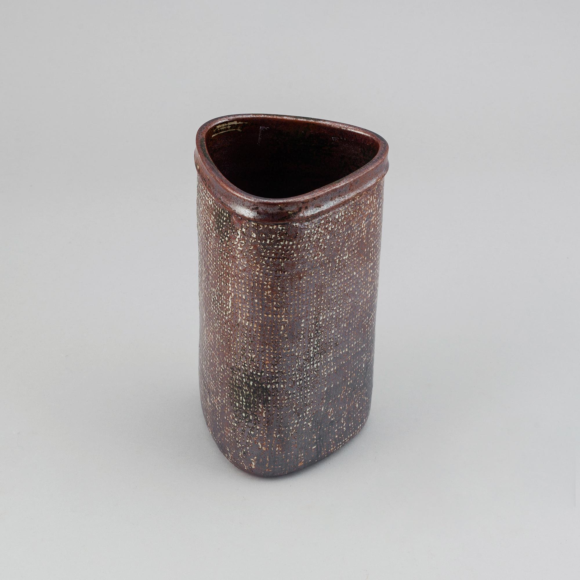 Stig Lindberg, a stoneware vase, signed, Gustavsberg, Sweden.