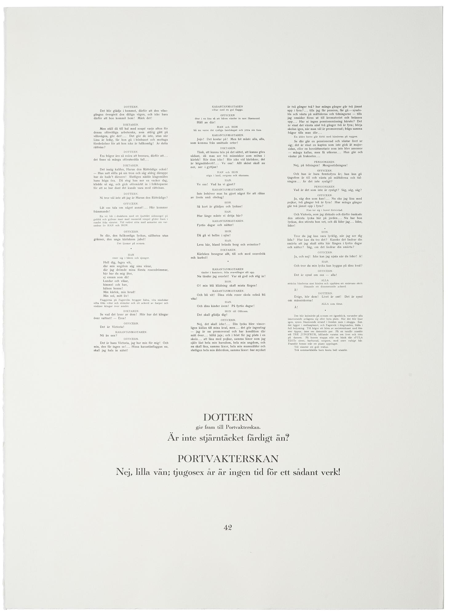 Lena Cronqvist, Untitled, from the portfolio: “August Strindberg, A Dream Play”.