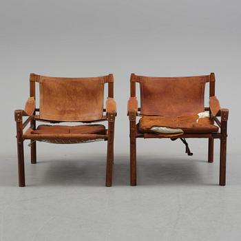 ARNE NORELL, a pair of 'Sirocco' rosewood easy chairs from Norell Möbel, 1960's/70's.