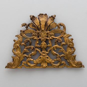 The top part of a Baroque mirror, early 18th century.