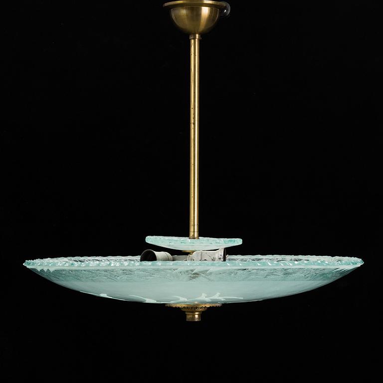 A Swedish Modern ceiling light, 1940's.