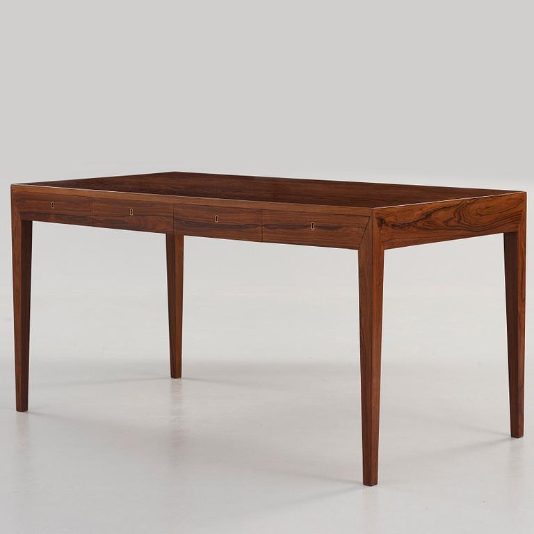 SEVERIN HANSEN, attributed to, a palisander desk, Denmark 1960's.