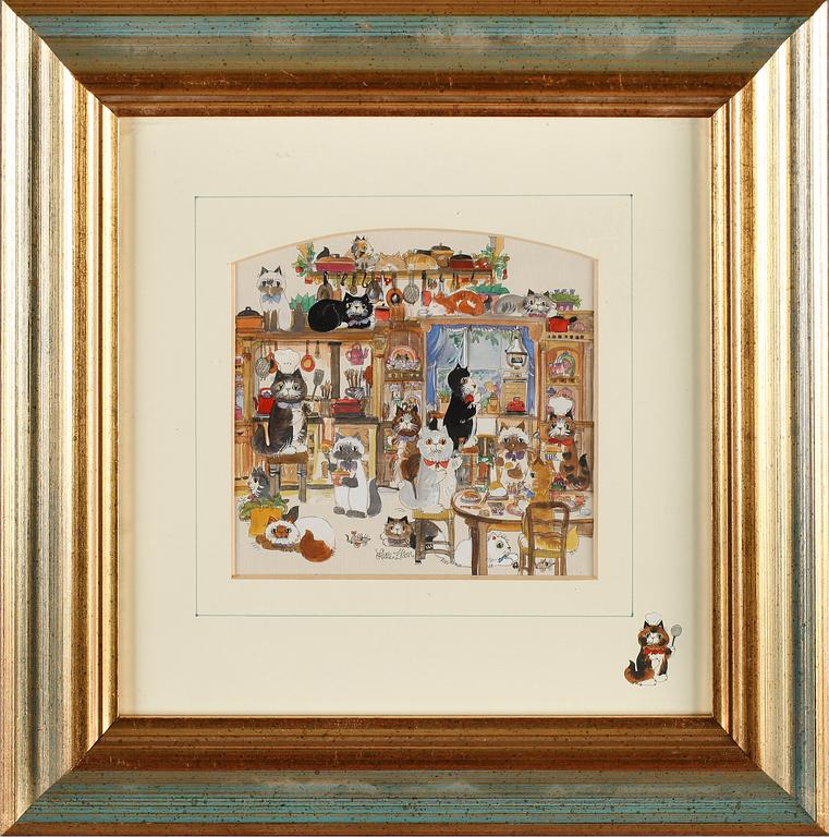 DIANE ELSON, blandteknik, signerad.