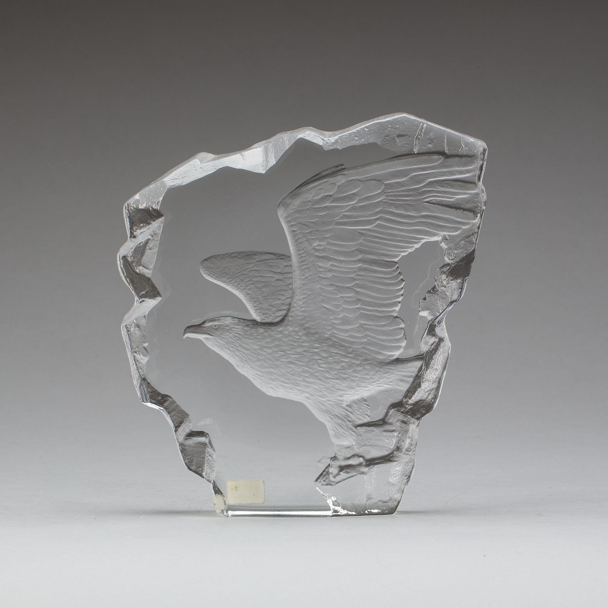 SKULPTUR, glas, Mats Jonasson, Målerås, signerad och numrerad 426/975.